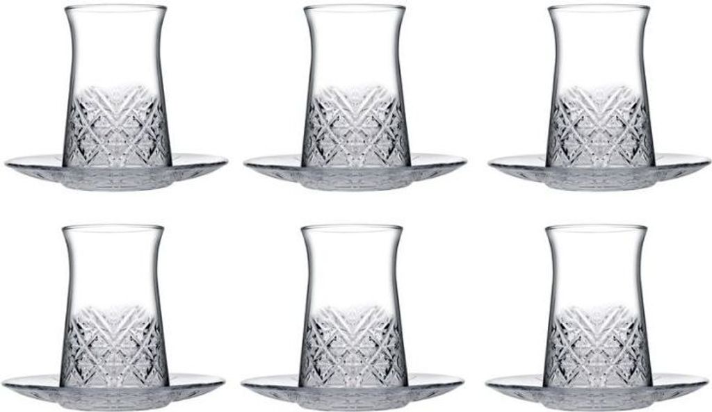 Pasabahce Türkische Teegläser Set – 12 Stück Mit Untertassen, Perfekt Für Tee-Partys