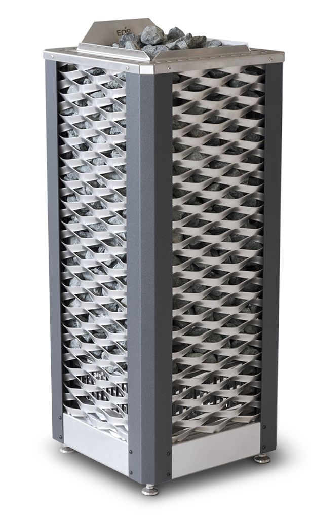 Eos Saunadome II 15 kW finnischer Saunaofen Premium Standofen Anthrazit