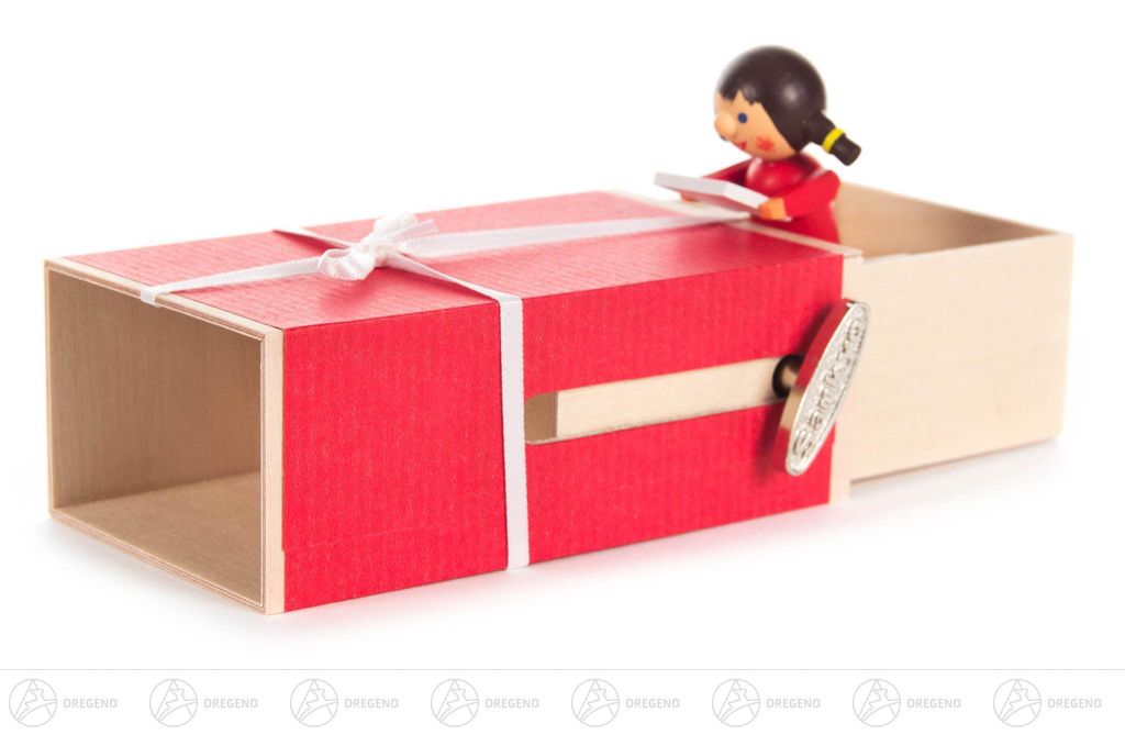 Musikdose Musikdose "Geschenke-Box", Mädchen mit Brief Höhe ca 6 cm NEU