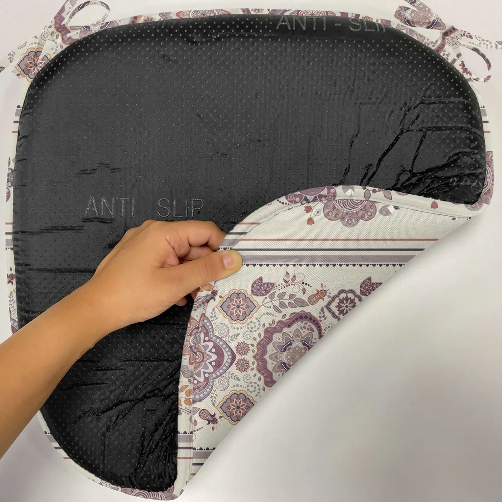 Coussin de siège imperméable avec sangles 40x40cm lot de 12 fleuri