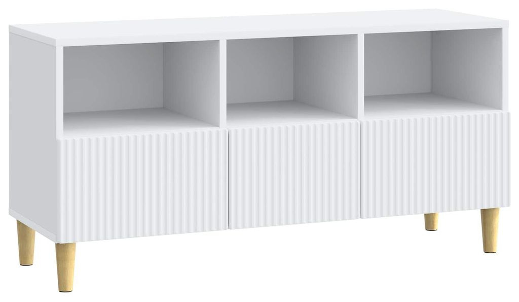 TV-Schränk mit Schubladen Weiß 102 x 34,5 x 50 cm Holzwerkstoff