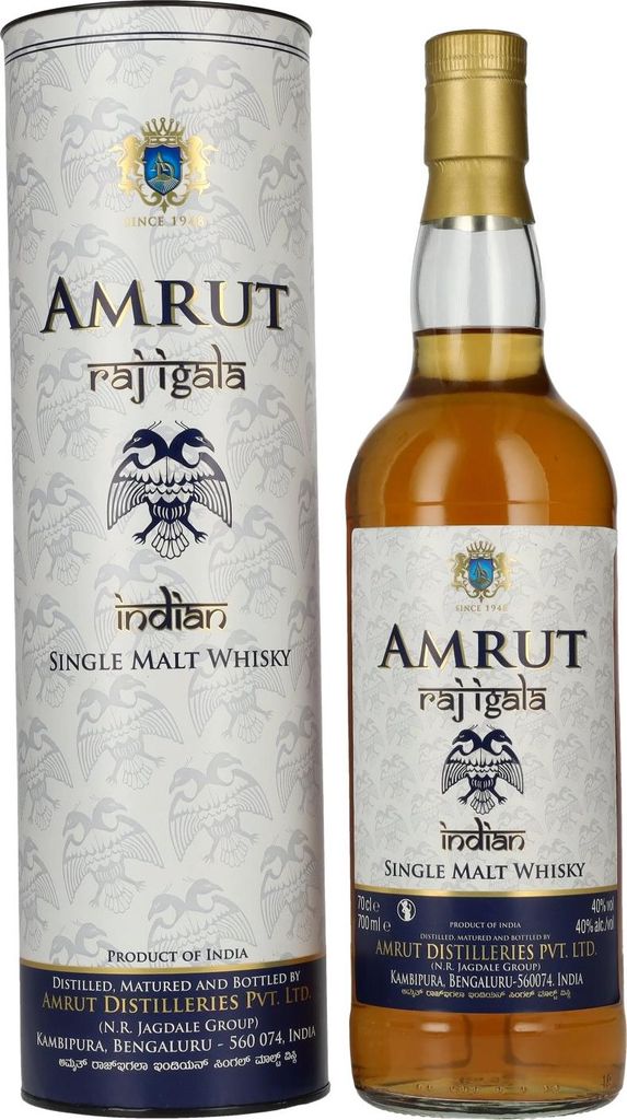 Amrut RAJ IGALA Indian Single Malt Whisky 40% Vol. 0,7l in Geschenkbox
