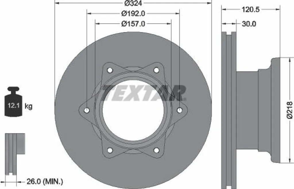 Disque de frein haute teneur en carbone Textar 93087700 pour Mercedes