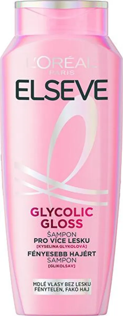 Shampooing Elseve Glycolic Gloss pour Cheveux Ternes et sans Éclat 250ml