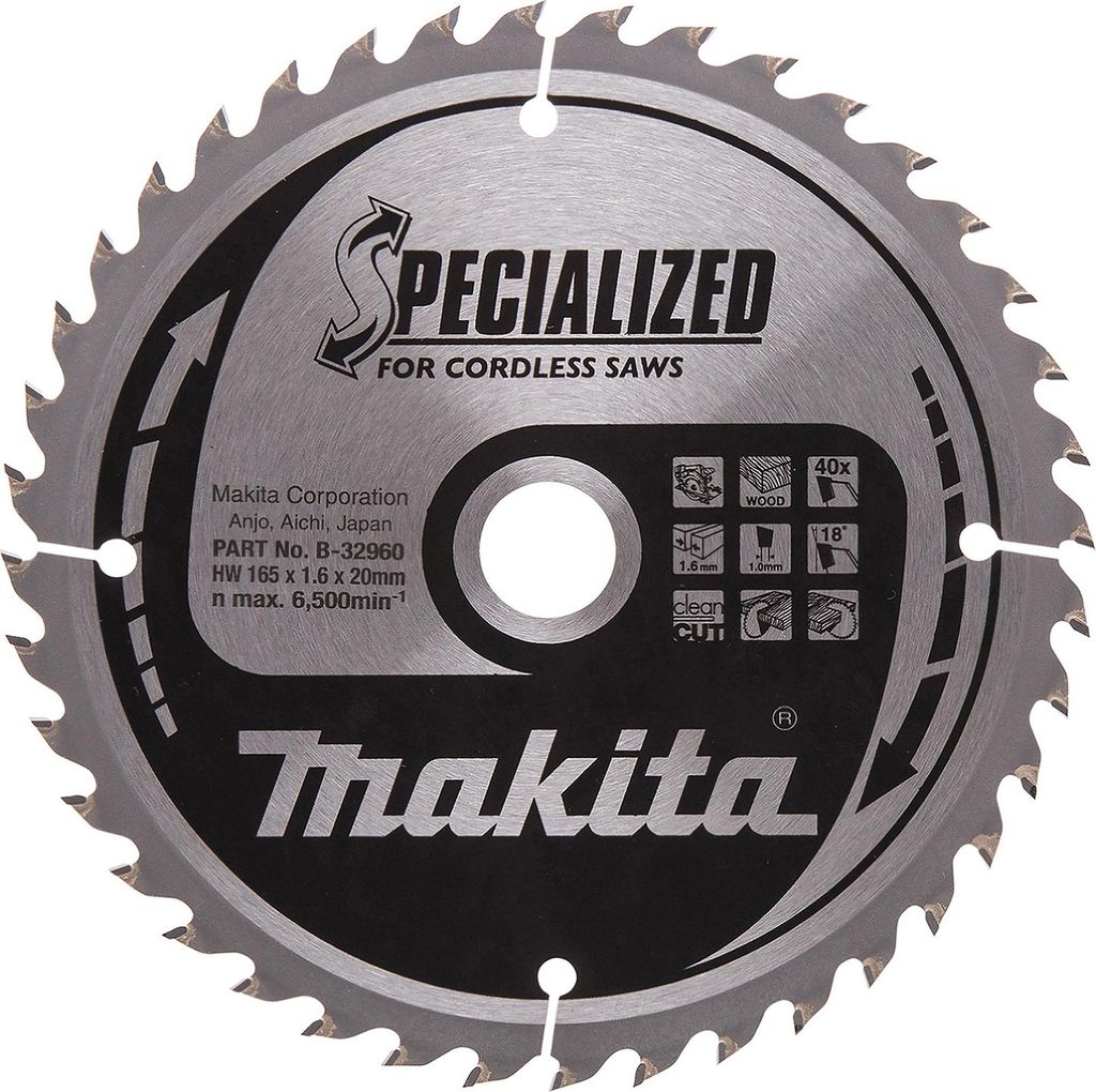 Makita SPECIALIZED Lame de scie 165x20 - 40Z Image du produit 