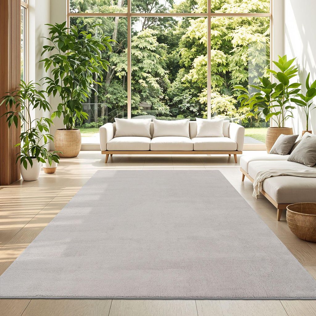 TT Home Wohnzimmer Teppich Kurzflor Anti-Rutsch Rückseite Produktbild 