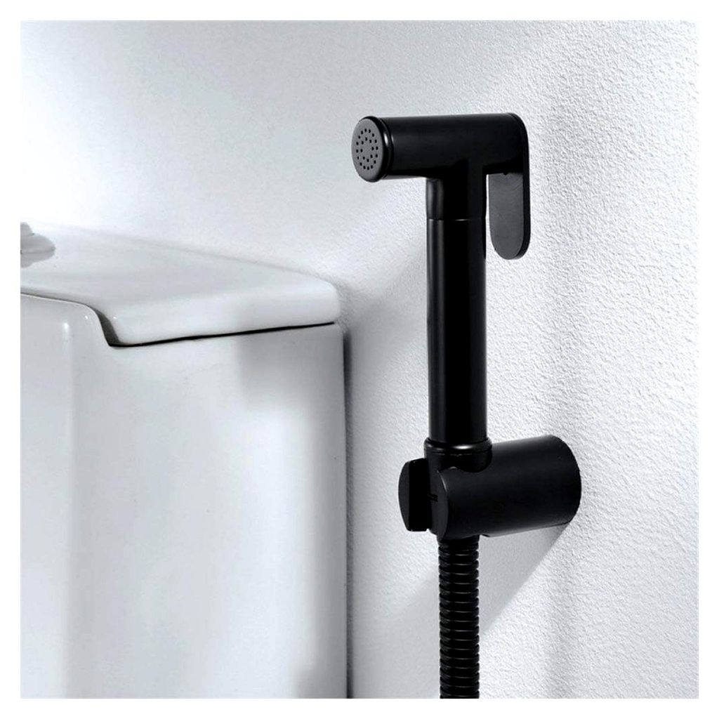 Schwarzes Waschwasserhahn-Set for Damen, voll druck- und auslaufsicheres Handheld-WC-Sprüher-Set | Handgehaltener Stoffwindelsprüher for die Toil...