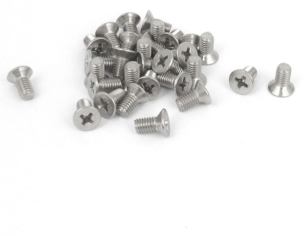 30 stš¹ck M5 x 10mm Kreuzschlitz Flacher Kopf Gesengt Schrauben Maschinenschraube DE de