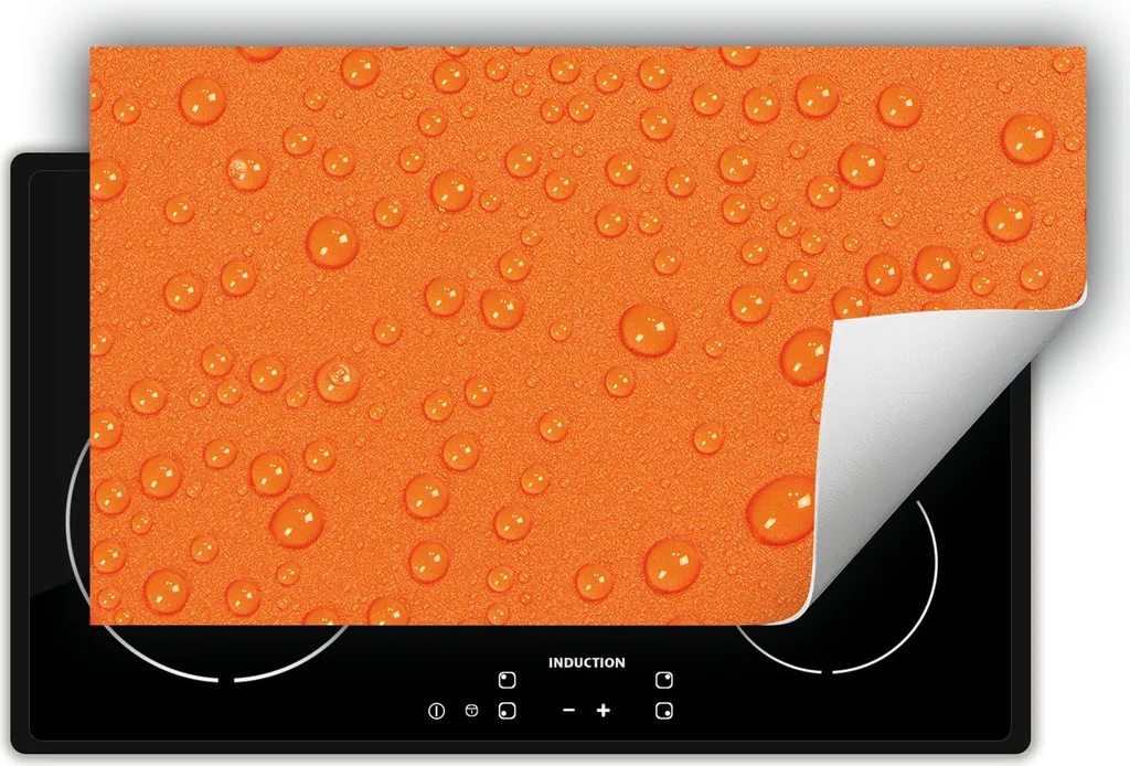 Tappetino Induzione DarHaus 90x52 Arancione Gocce - Protezione Roll-up