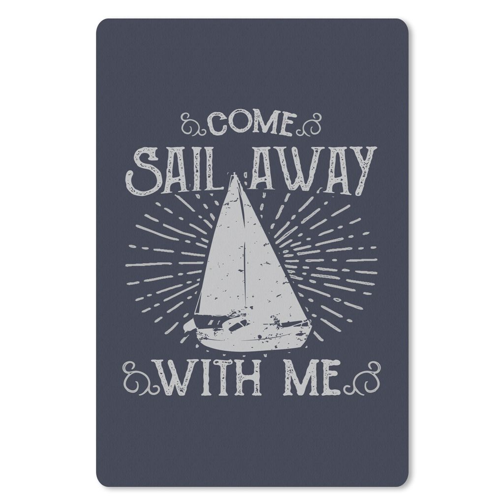 MuchoWow® Mauspad Mousepad Jahrgang - Segeln - Boot 40x60 Produktbild 