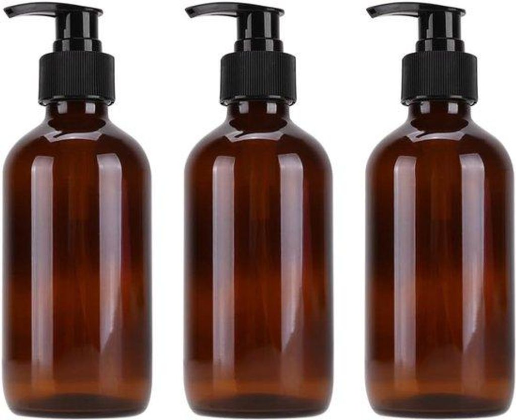 Glasflaschen 250ml leer 3er Set Kosmetik Lotion