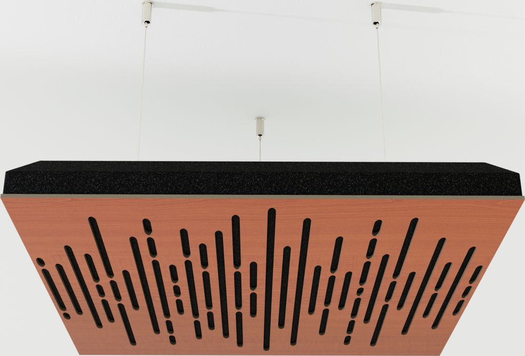 2-Stück Akustik Deckenpaneele «WAVE-C» mit Montageset | Absorption - Diffusion - Reflexion - Schalldämmung - Isolierung | Acoustic Cloud Panel ...