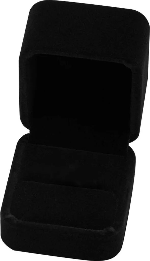 Écrin à Bijoux en Carton et Velours Noir pour Présentation de Bague Luxe