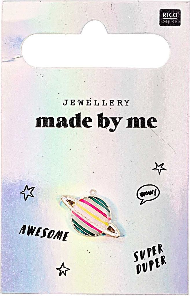 Pin - Planet - mehrfarbig - 17 x 10 mm