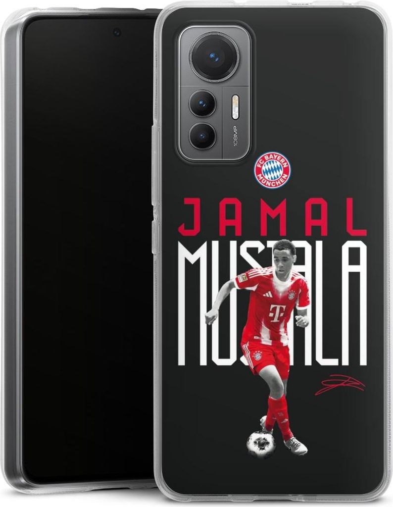 DeinDesign Handyhülle für Xiaomi 12 Lite 5G Silikon Hülle Case Smartphone Schutzhülle FC Bayern München Offizielles Lizenzprodukt Jamal Musiala