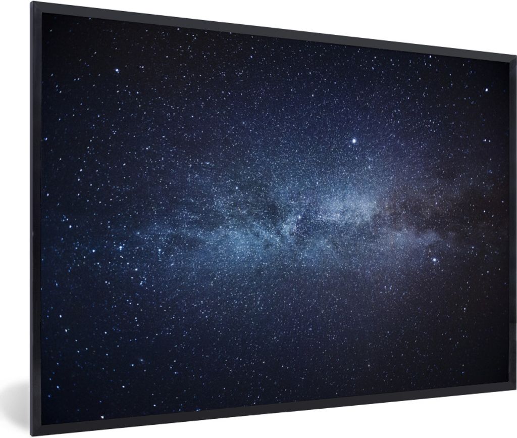 MuchoWow Gerahmtes Poster Milchstraße im Sonnensystem 90x60 cm - Poster mit Schwarzem Bilderrahmen Wandposter Rahmen Foto Bilder - Fotorahmen - ...