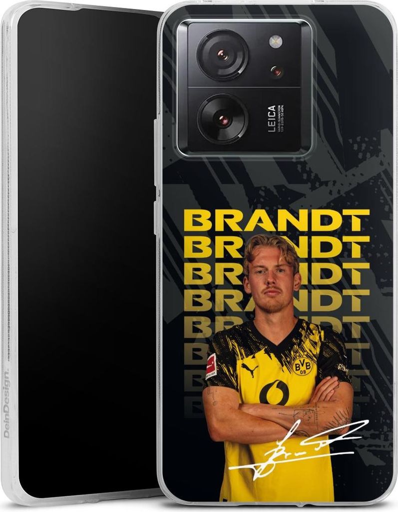 DeinDesign Handyhülle für Xiaomi 13T Pro Silikon Hülle Case Smartphone Schutzhülle BVB Borussia Dortmund Julian Brandt