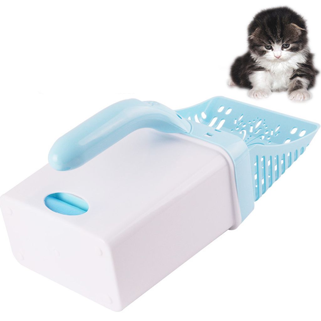 Katzenstreuschaufel mit Müllbox, Katzenstreu-Reinigungswerkzeug-Set, Haustier-Zubehör