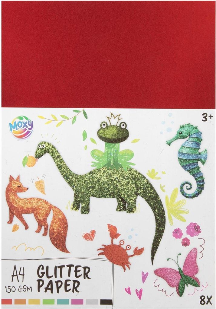 Creative Craft Group Moxy Glitzerpapier A4 8 Blatt 150 Gramm