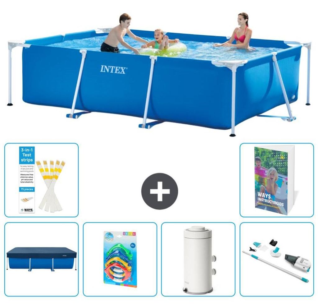 Rechteckiger Frame Pool - 300x200x75 cm - 7-teilig S95