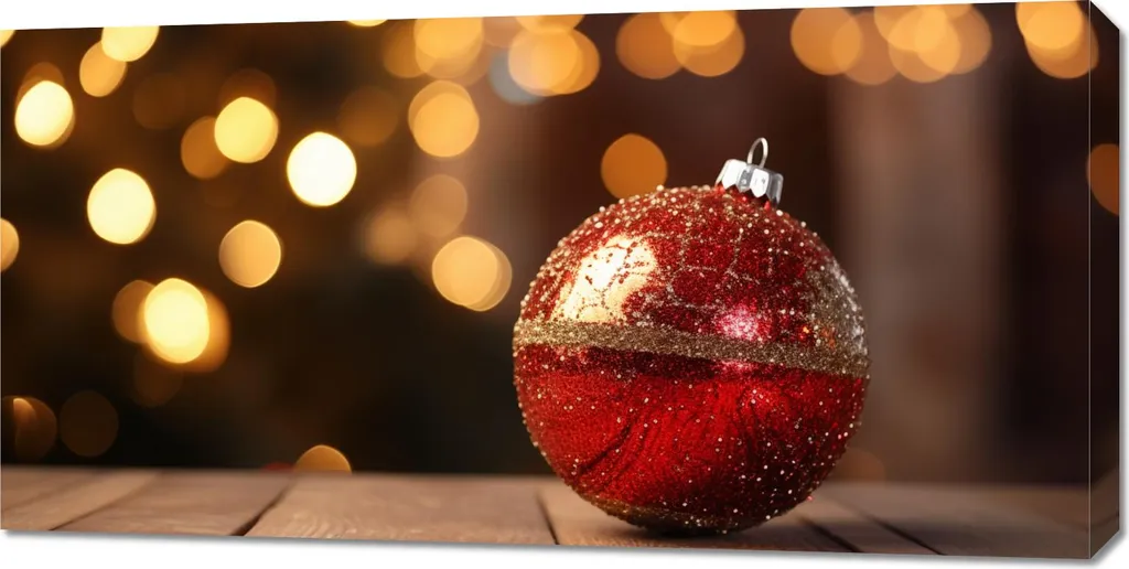 Image de Noël 100x50 cm Grands Pas - Décoration Murale de Fête Festive