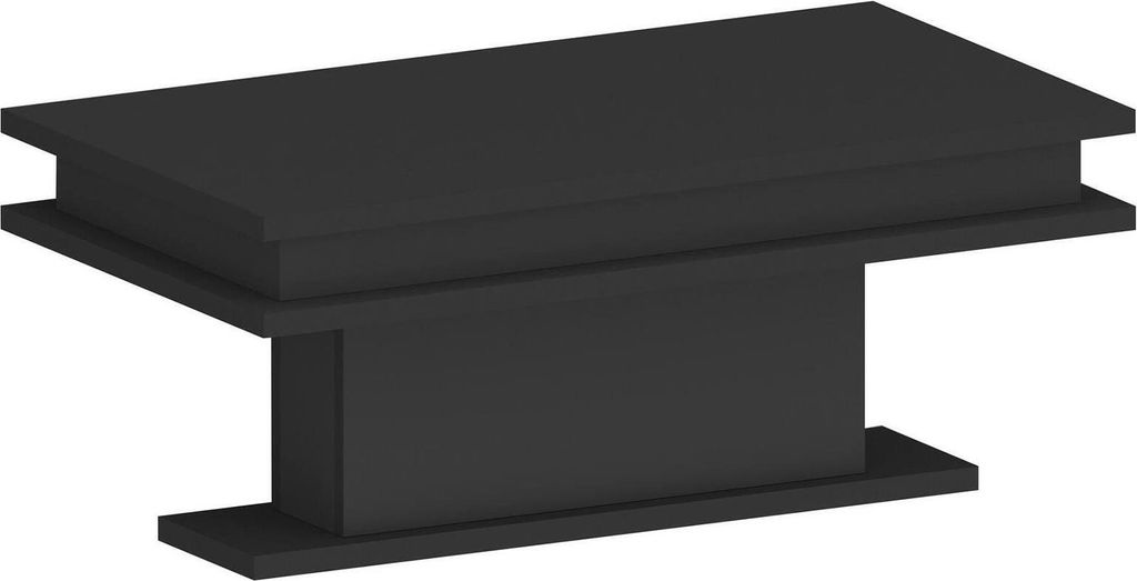 Couchtisch Dcampores, Wohnzimmer-Couchtisch, niedriges Aufbewahrungselement, Couchtisch, 100x55x42 cm, Anthrazit