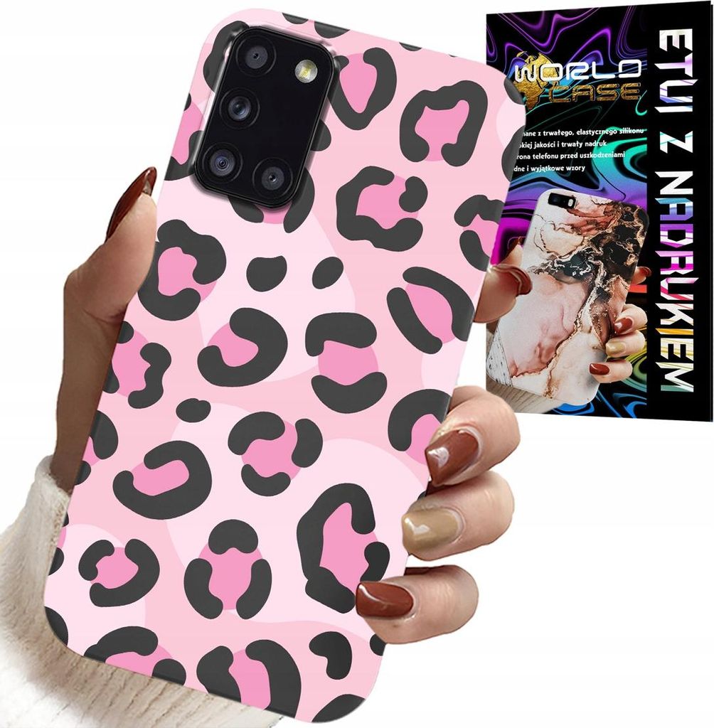 Etui Für Samsung Galaxy A31 - Rosa Leopardendruck Feminine Muster