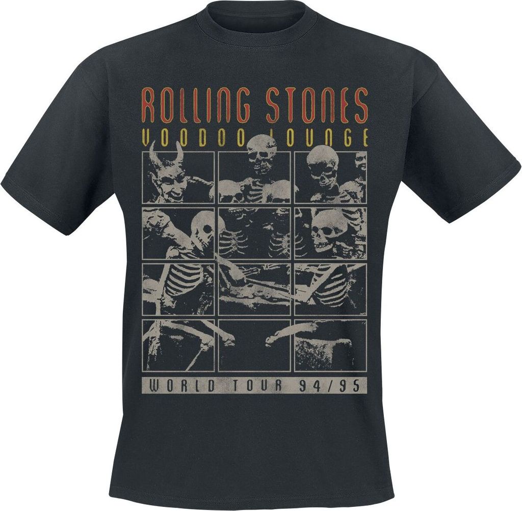 The Rolling Stones T-Shirt Herren Voodoo Lounge World Tour schwarz S