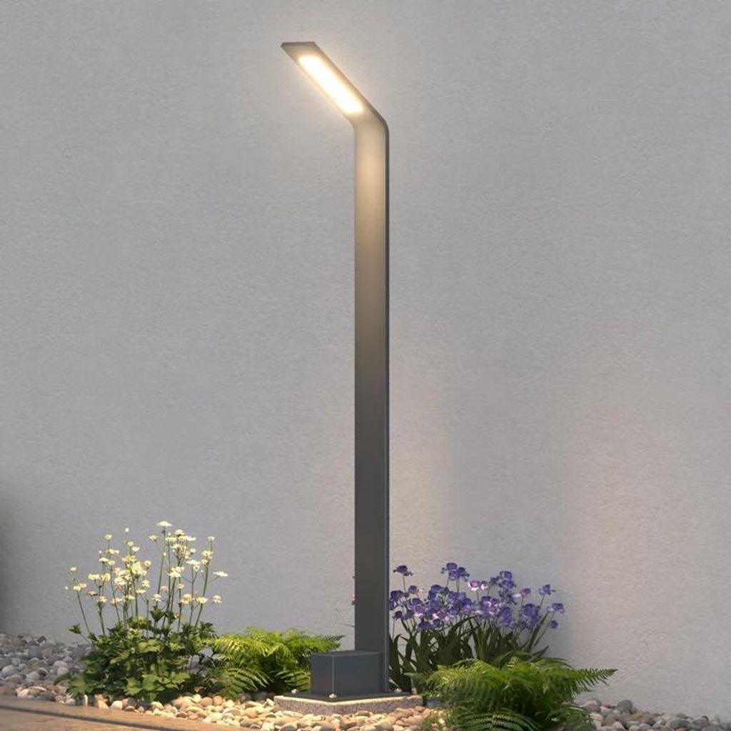 doporro LED Gartenleuchte Wegeleuchten Außenlampe Sandgrau Dunkel 6W 3000K - Pollerleuchte wetterfest für Wege & Einfahrt - Standleuchte 80,8cm H...
