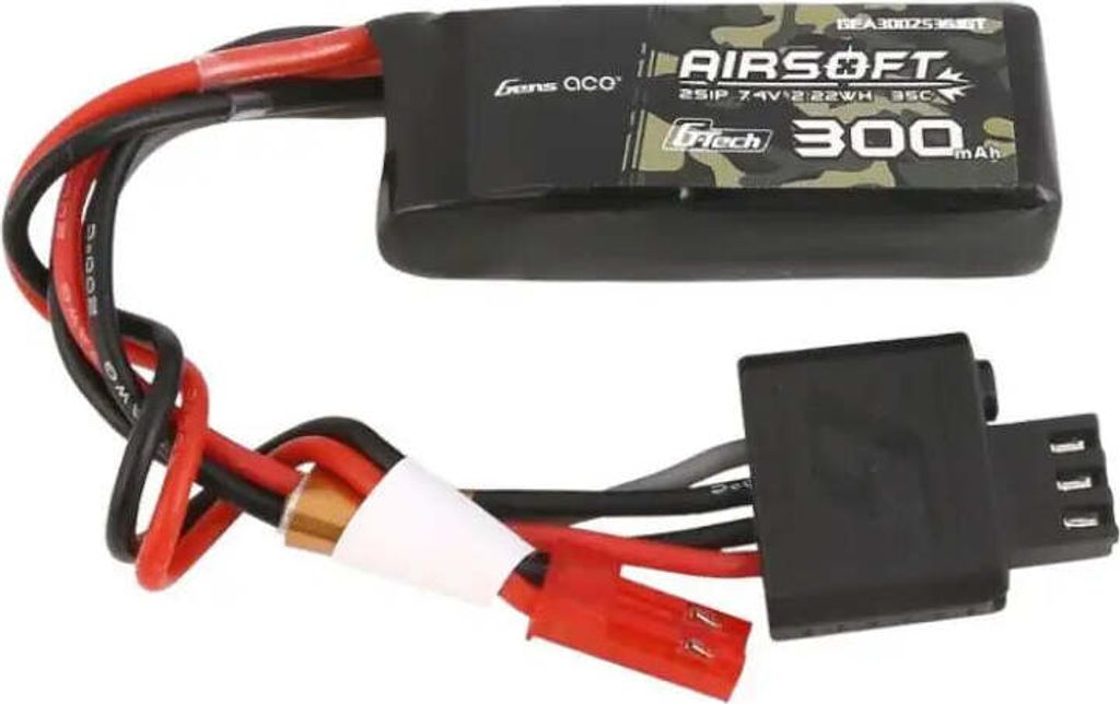 Gens ace G-Tech 35C 300 mAh 2S1P 7,4 V Airsoft Gun Lipo-Akku mit JST-SYP-Stecker