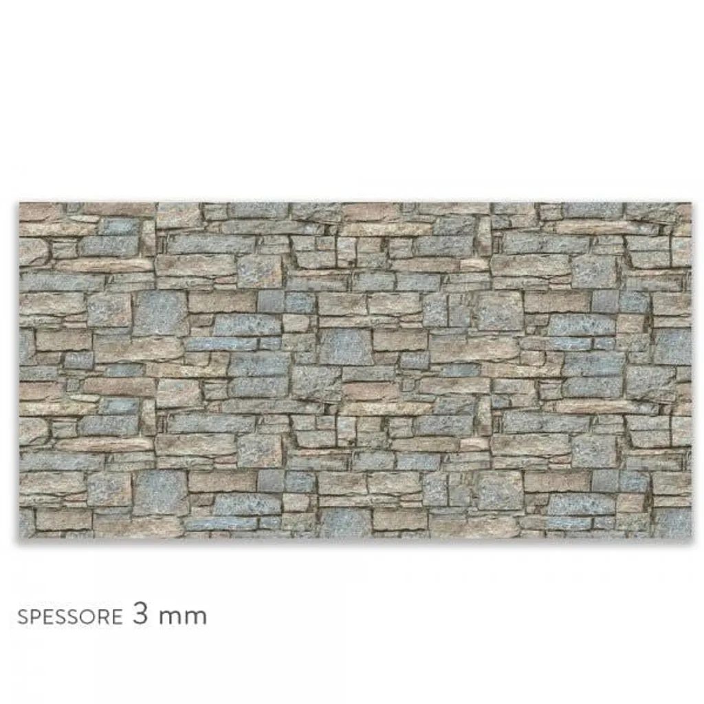 Pietra Canadese Paraschizzi Cucina PVC Flessibile 120x60cm 3mm