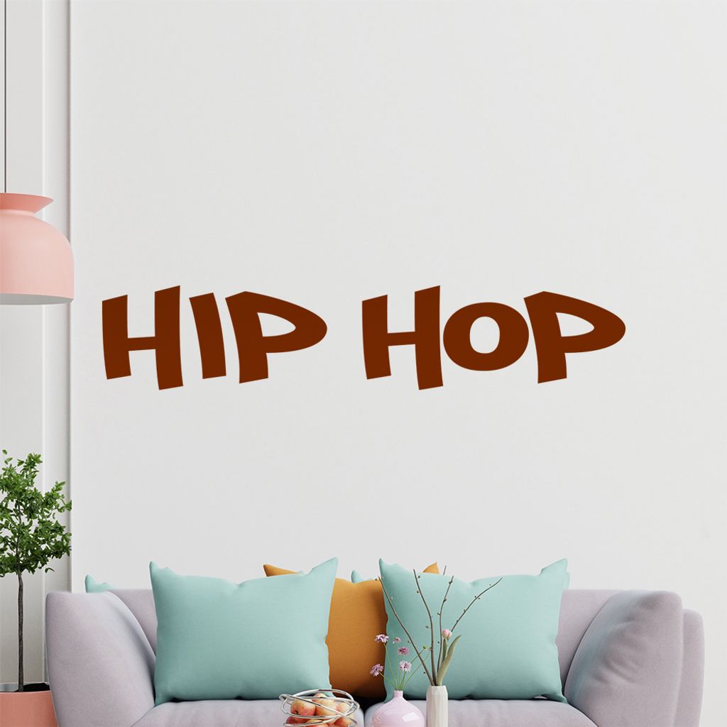 hauptsachebeklebt KIWISTAR Hiphop Font - Oldschool Rap Graffiti Beat Bass Drums Wandtattoo in 6 Größen - Wandaufkleber Wall Sticker - Dekoration,...