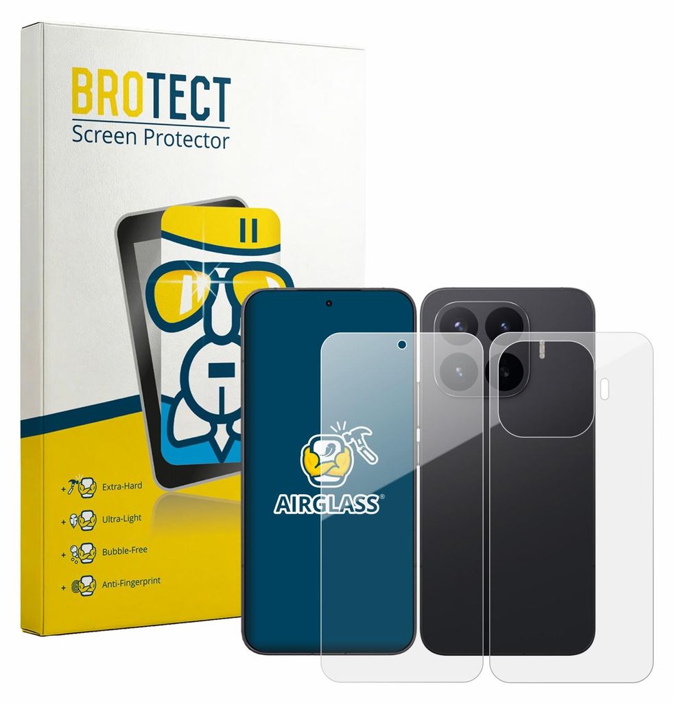 BROTECT Schutzglas für Xiaomi 17T Pro (Display+Rückseite) Produktbild 