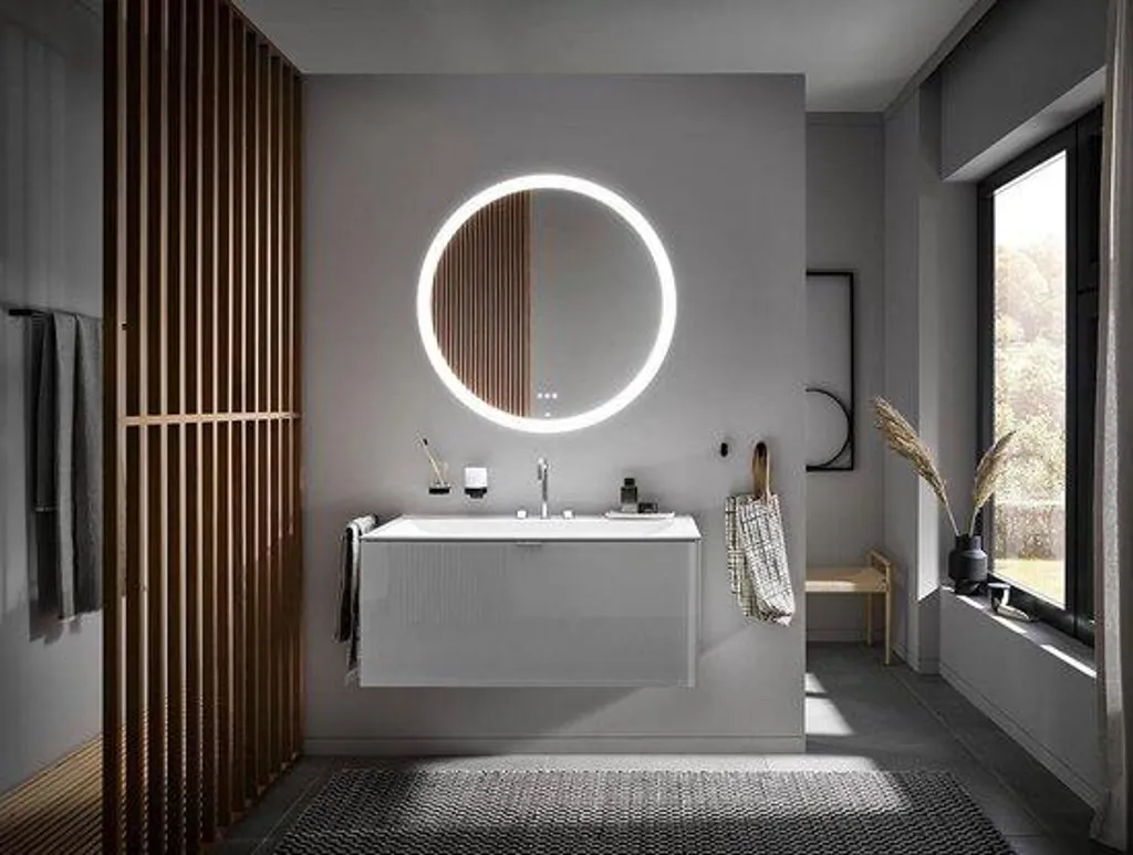 Double barre porte-serviette noire de 43 cm pour salle de bain