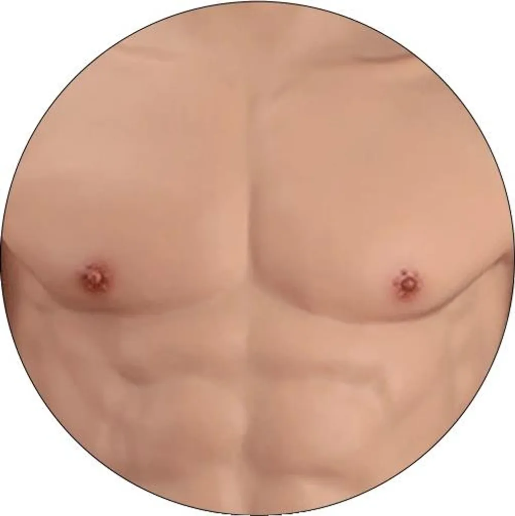 Muscle de simulation en silicone réaliste Couleur 2 à col haut simple