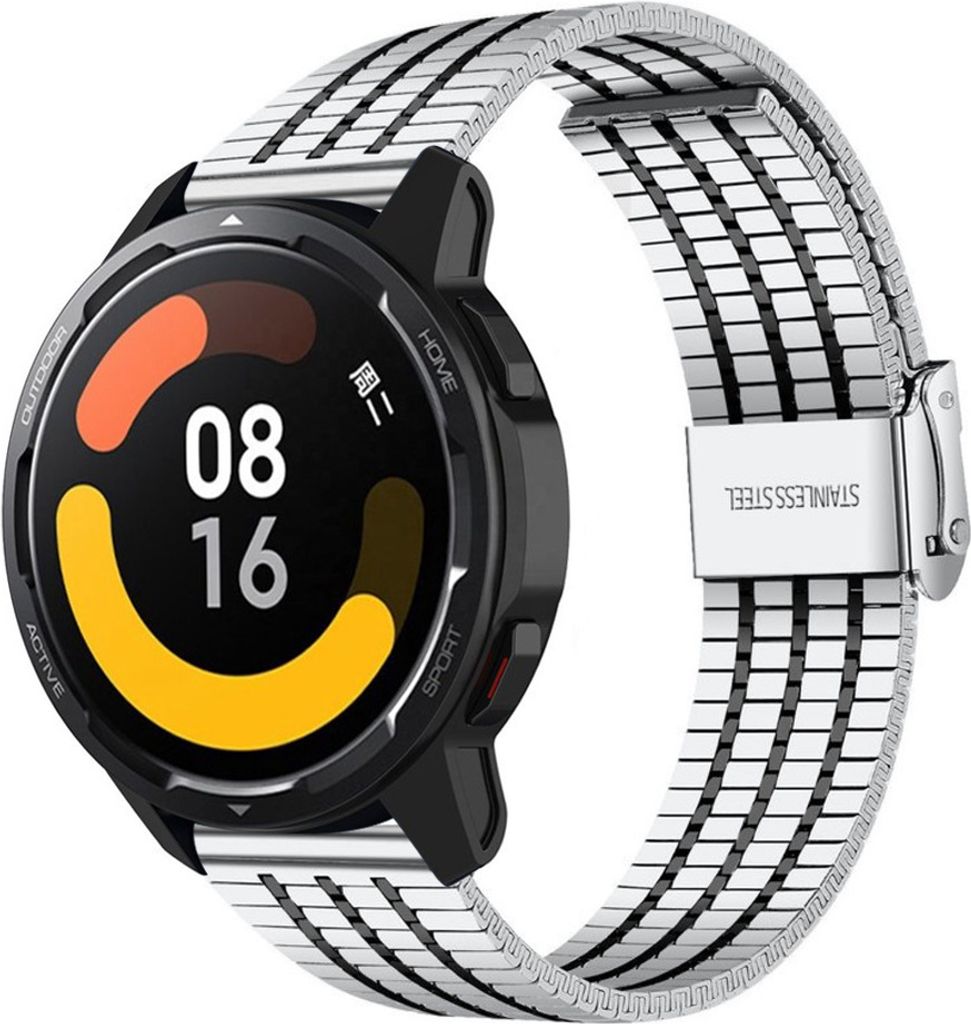 Strap-it Edelstahlarmband - Kompatibel mit Xiaomi Watch S1 Armband Ersatzarmband Edelstahl - Verstellbarer Verschluss - Hochwertiges Material - fü...