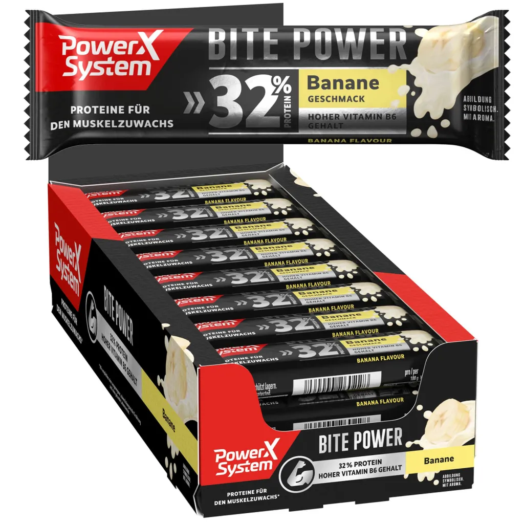 Barre Protéinée Banane Power System 32% - Stop aux Coups de Fatigue