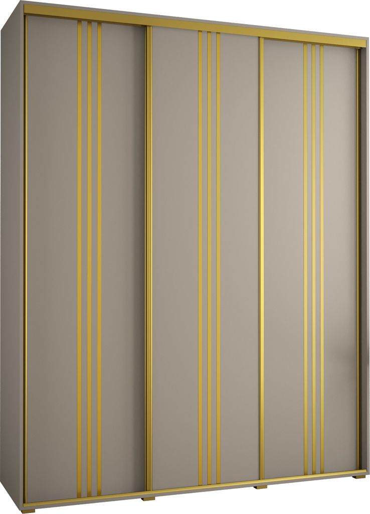 Kryspol Dakota 6 Schrank, drei Türen - 235,2x190x45cm - Kaschmir Gold
