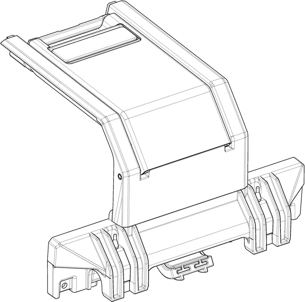Pièce de rechange serrure SHAD TR47 mécanisme inférieur pour bagagerie