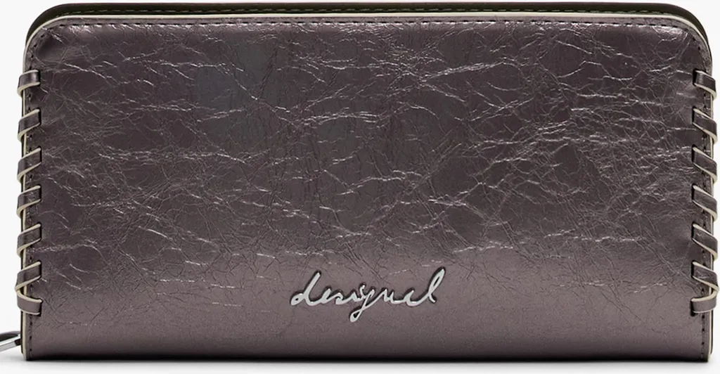 Petit porte-monnaie chic bronze avec détails raffinés et zip fluide