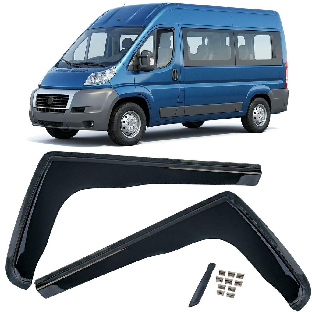 Windabweiser Regenabweiser Windschutz schwarz für Fiat Produktbild 
