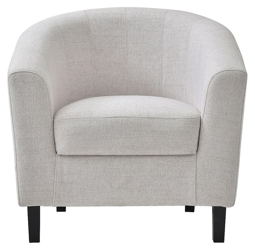 Cabrio-Sessel aus beigem Melange-Stoff CRISTOBAL