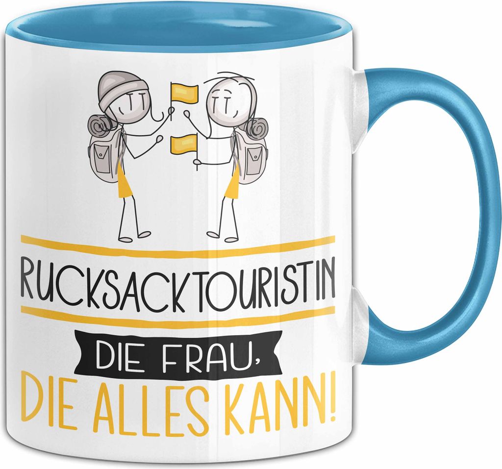 Rucksacktouristin Geschenk Tasse Becher Die Frau Die Allen Produktbild 