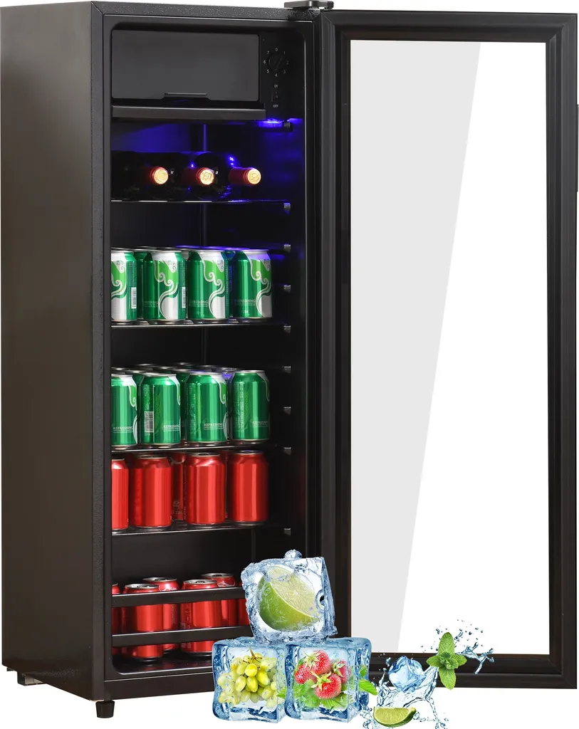 Réfrigérateur table top vitré 110cm pour boissons et snacks