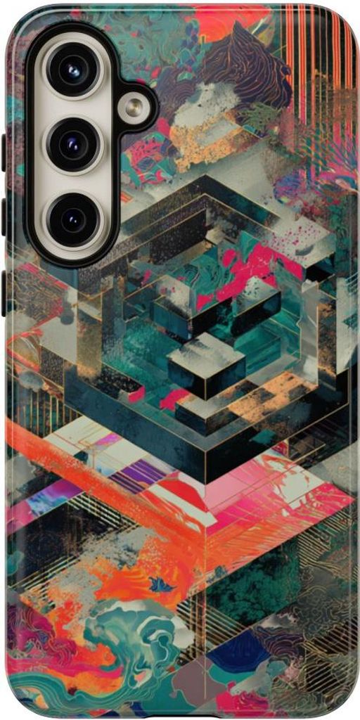 Bunte geometrische Kunst – Hülle Kompatibel mit Samsung Galaxy S24 Plus