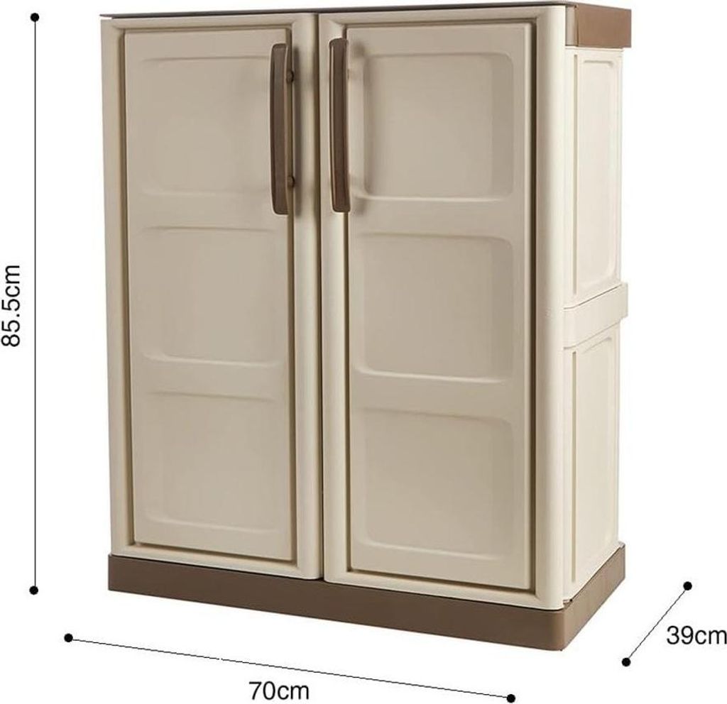 Steel S71-BT Niedriger Schrank, Breite 70 cm Gartenschränke