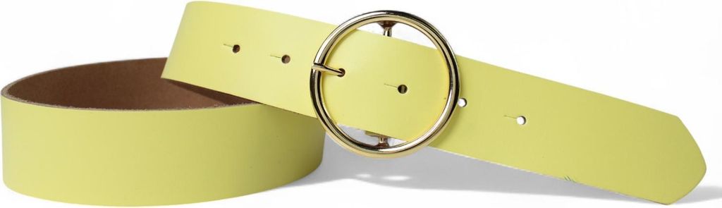 FRONHOFER Damen Ledergürtel 4 cm runde vergoldete Gürtelschnalle, echt Leder