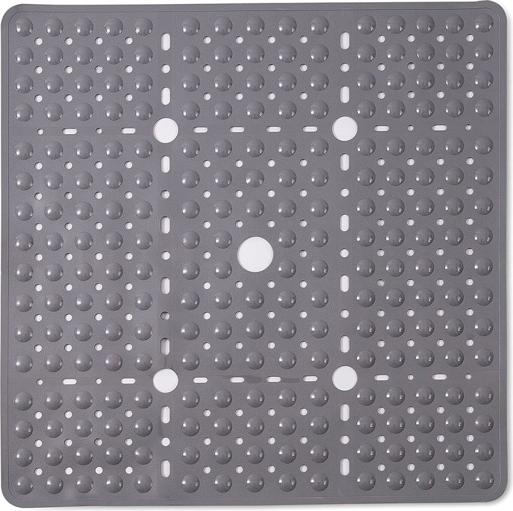 Badezimmermatte, schnell abtropfen lassen, schnell trocknend, Saugnapf-Design, PVC, 69 x 69 cm, Badewannenboden, Anti-Rutsch-Pad, Duschmatte, tägl...
