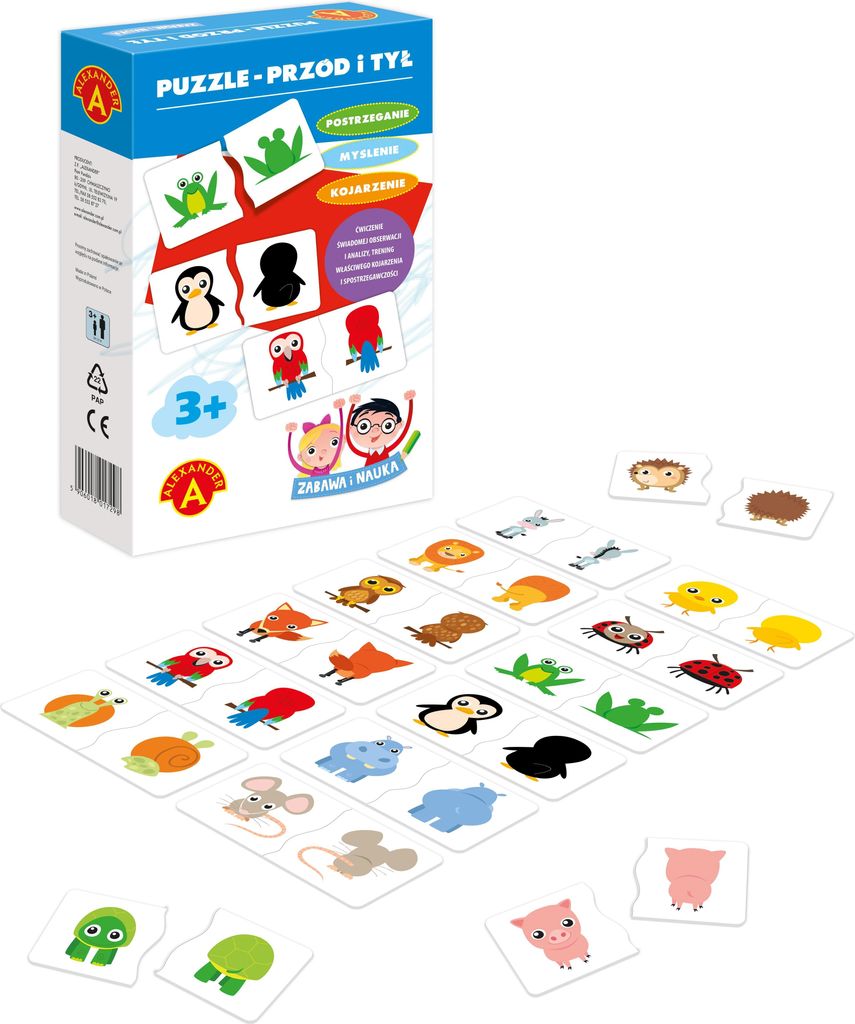 Zabawa i nauka. Puzzle - Przód i tył