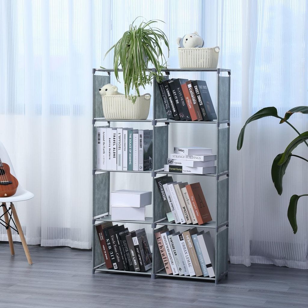 Herzberg 8-lagiges Mehrzweck-Bücherregal und Lagerregal - Produktbild 